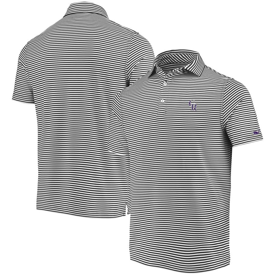 Colorado Rockies Vineyard Vines Winstead Sankaty Polo - Black