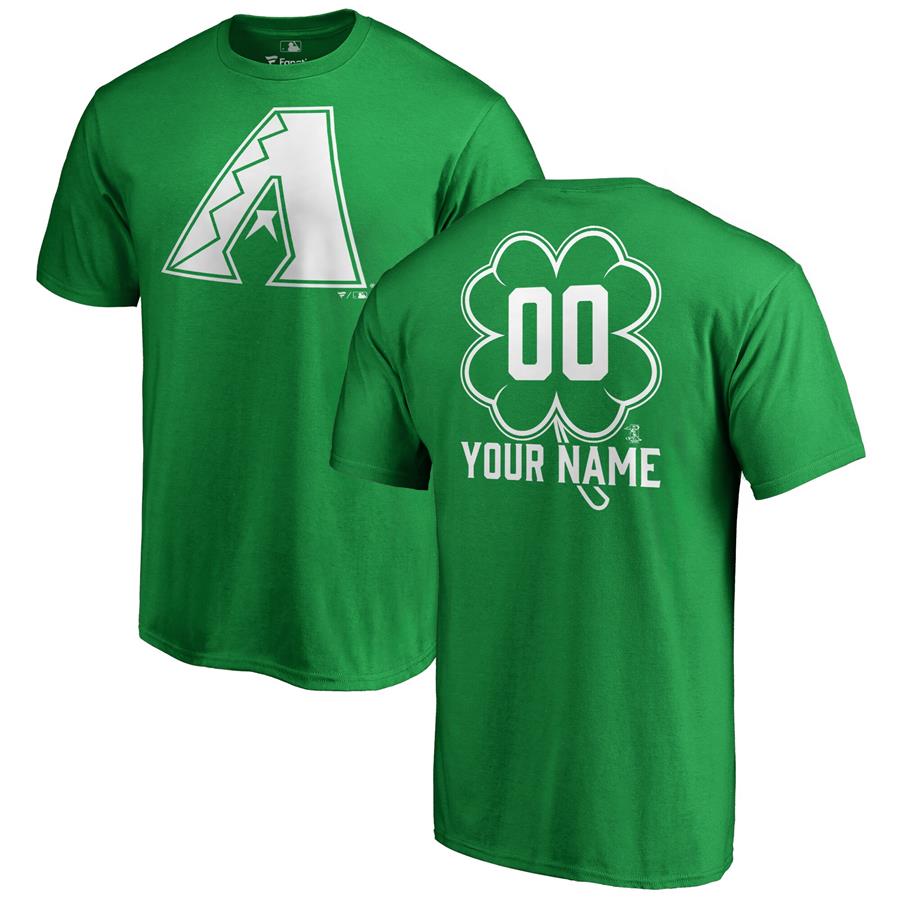 Arizona Diamondbacks Fanatics Branded Dubliner Personalized Name & Number T-Shirt - Kelly Green