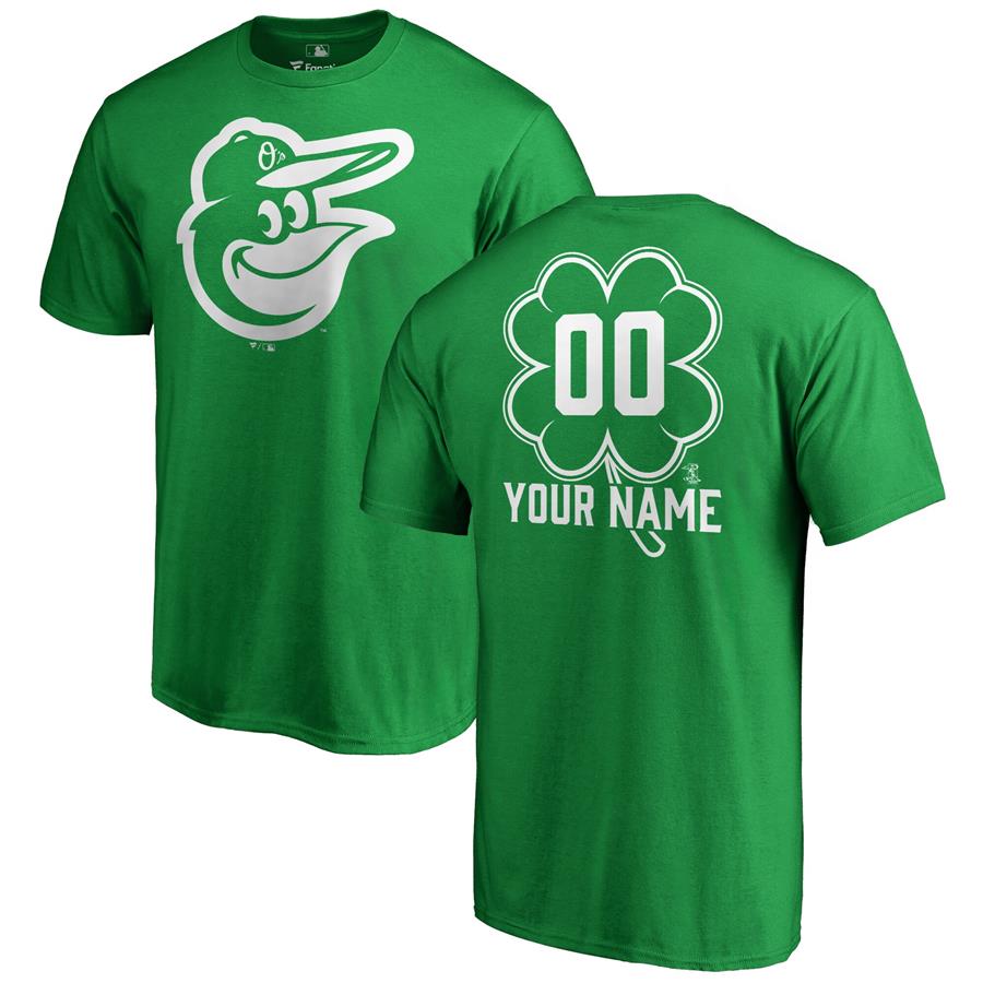Baltimore Orioles Fanatics Branded Dubliner Personalized Name & Number T-Shirt - Kelly Green