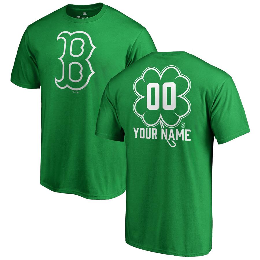 Boston Red Sox Fanatics Branded Dubliner Personalized Name & Number T-Shirt - Kelly Green