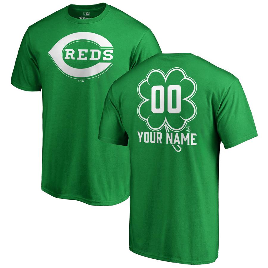 Cincinnati Reds Fanatics Branded Dubliner Personalized Name & Number T-Shirt - Kelly Green