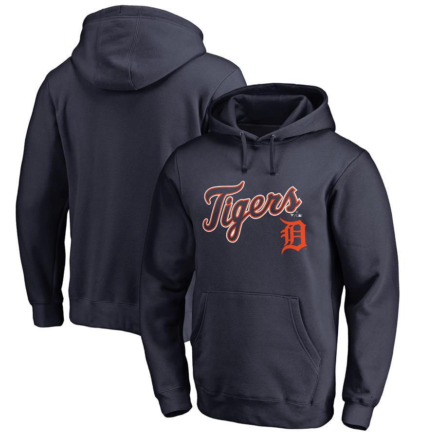 Detroit Tigers Fanatics Branded Team Lockup Pullover Hoodie - Navy