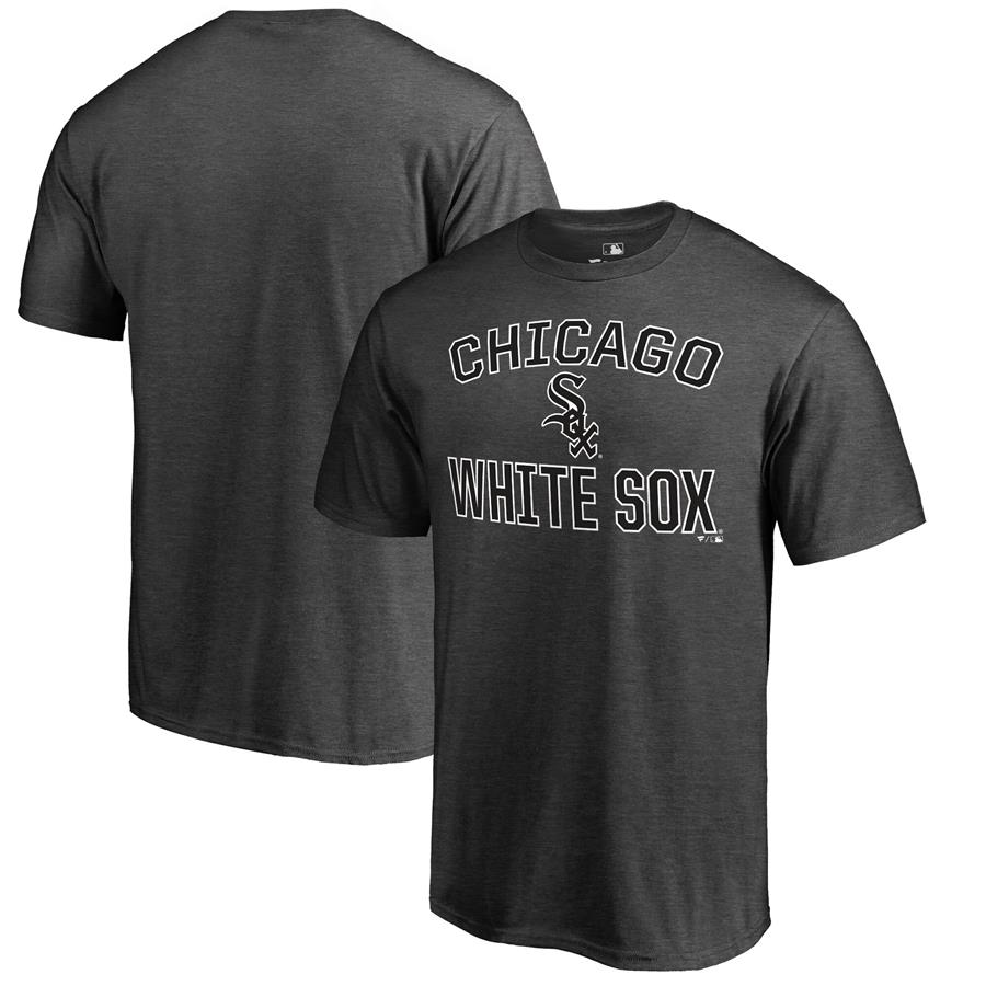 Chicago White Sox Fanatics Branded Core Basics Victory Arch T-Shirt - Heathered Gray
