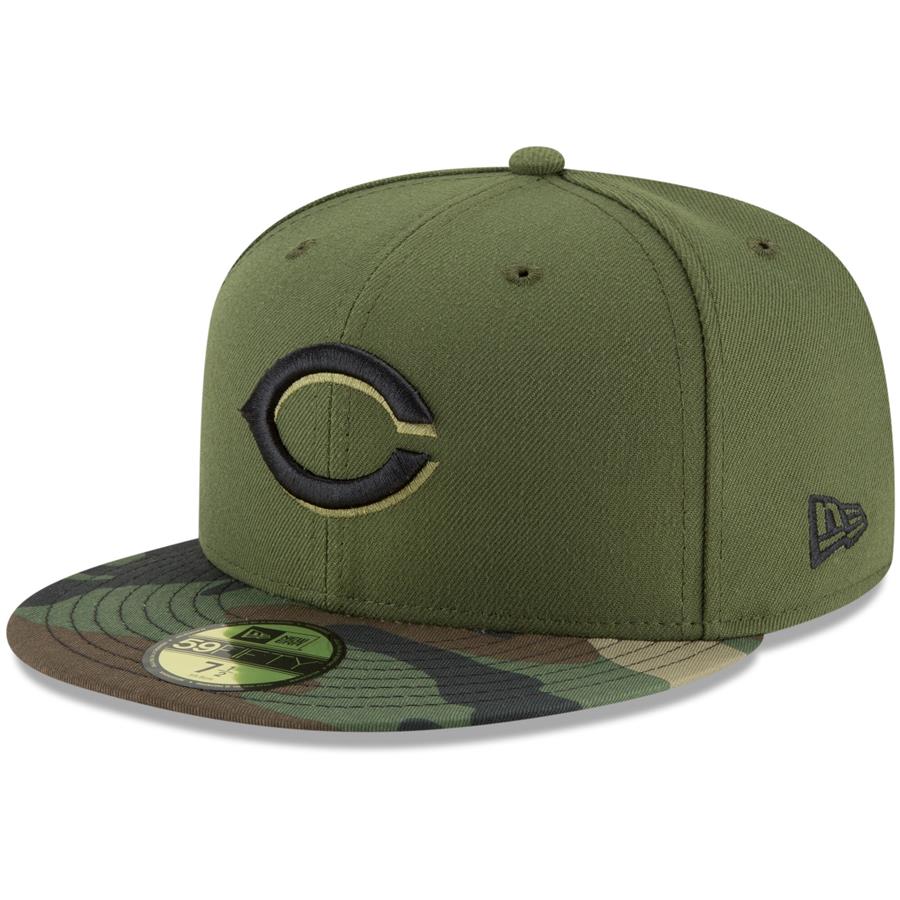 Cincinnati Reds New Era Alternate 2 Authentic Collection On-Field 59FIFTY Fitted Hat - Olive