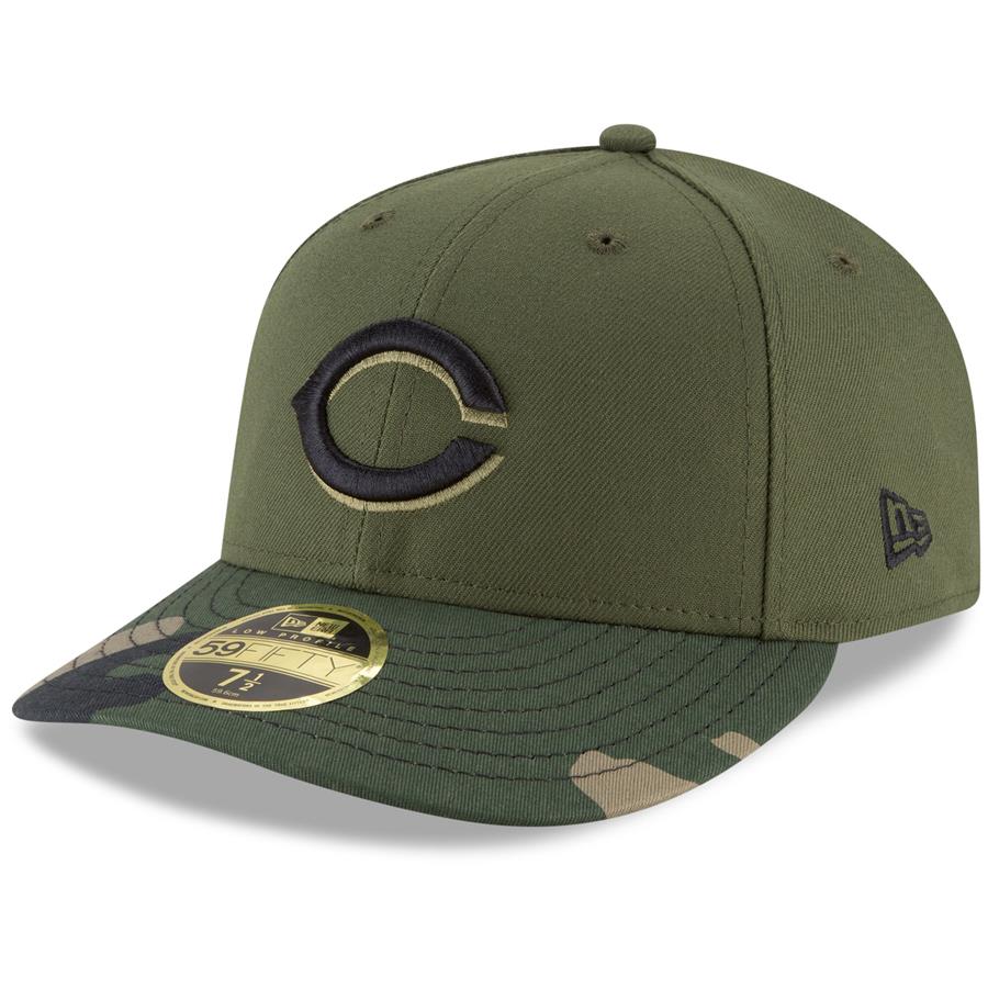 Cincinnati Reds New Era Alternate 2 Authentic Collection On-Field Low Profile 59FIFTY Fitted Hat - Olive