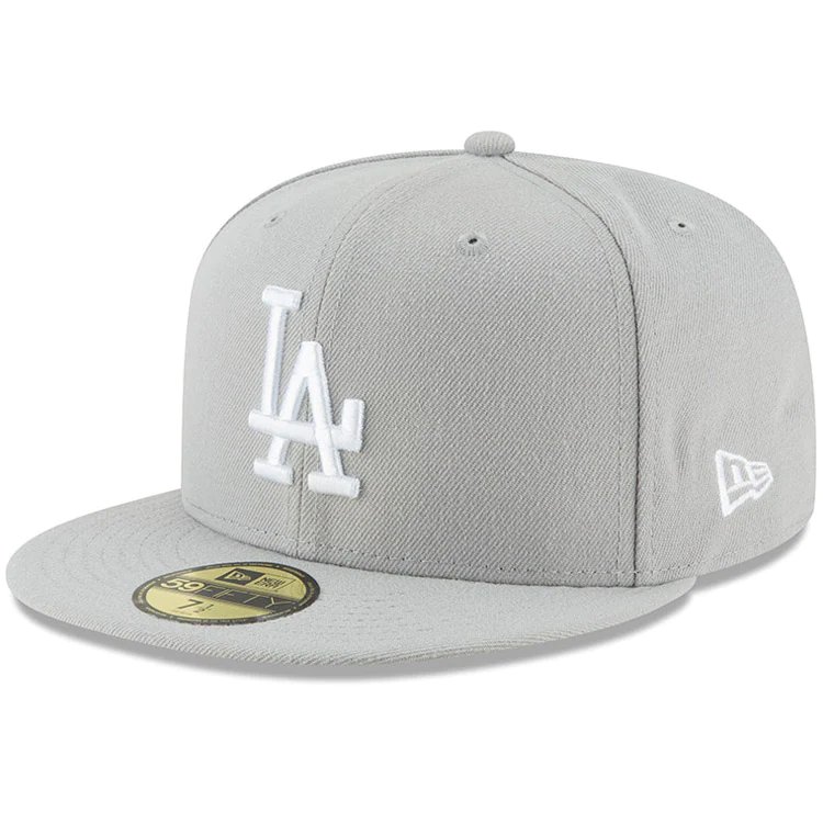 Los Angeles Dodgers New Era Fashion Color Basic 59FIFTY Fitted Hat - Gray