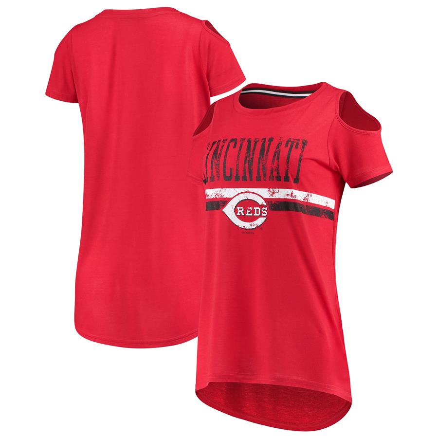Cincinnati Reds G-III 4Her by Carl Banks Women's Clear the Bases Scoop Neck T-Shirt - Red