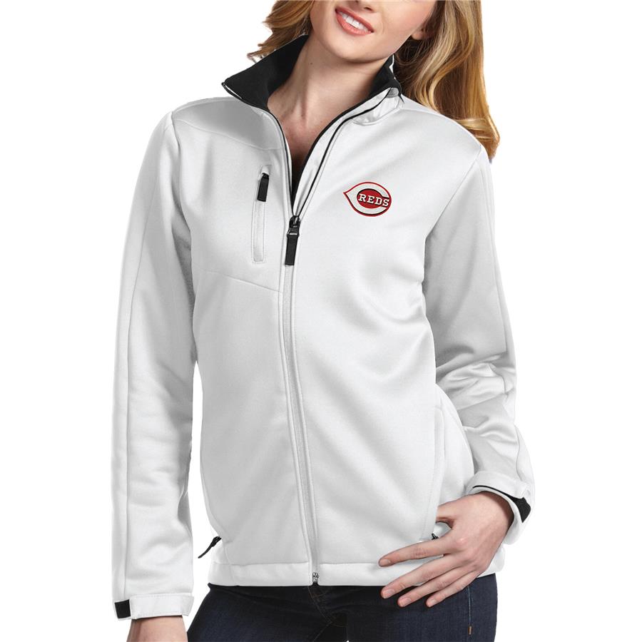 Cincinnati Reds Antigua Women's Traverse Jacket - White