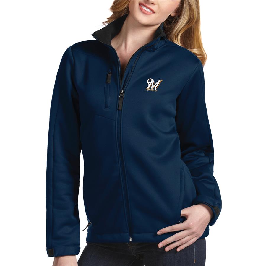 Milwaukee Brewers Antigua Women's Traverse Jacket - Navy
