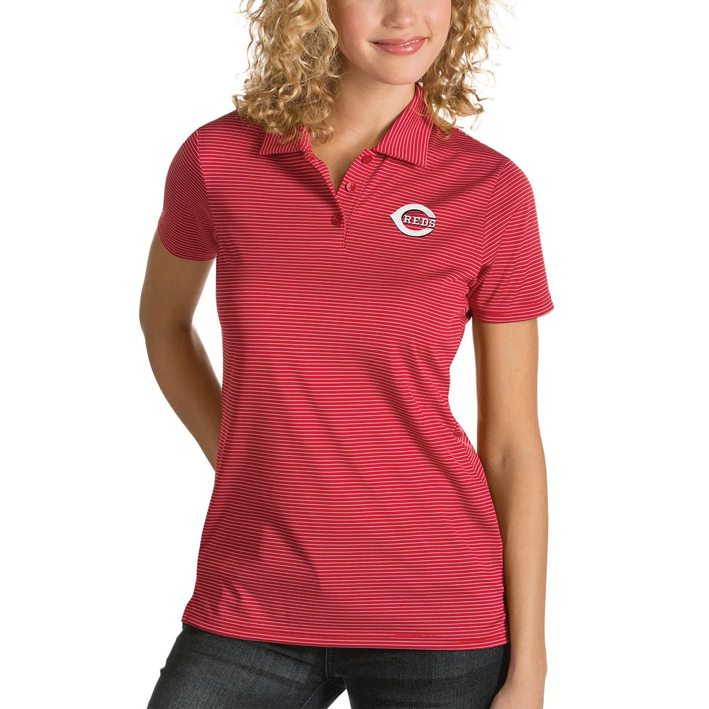 Cincinnati Reds Antigua Women's Desert Dry Quest Polo - Red