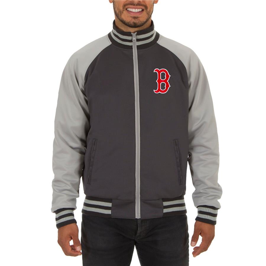 Boston Red Sox JH Design Reversible Track Jacket - Gray