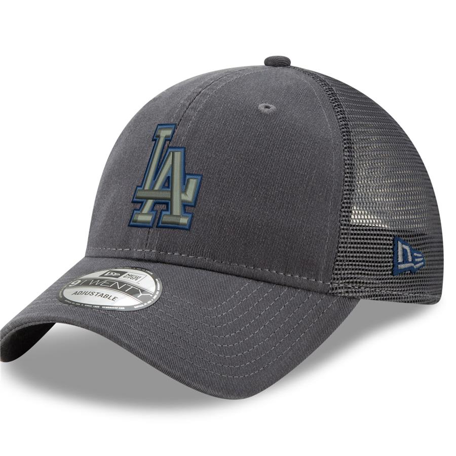Los Angeles Dodgers New Era Velocity Trucker 9TWENTY Adjustable Hat - Graphite
