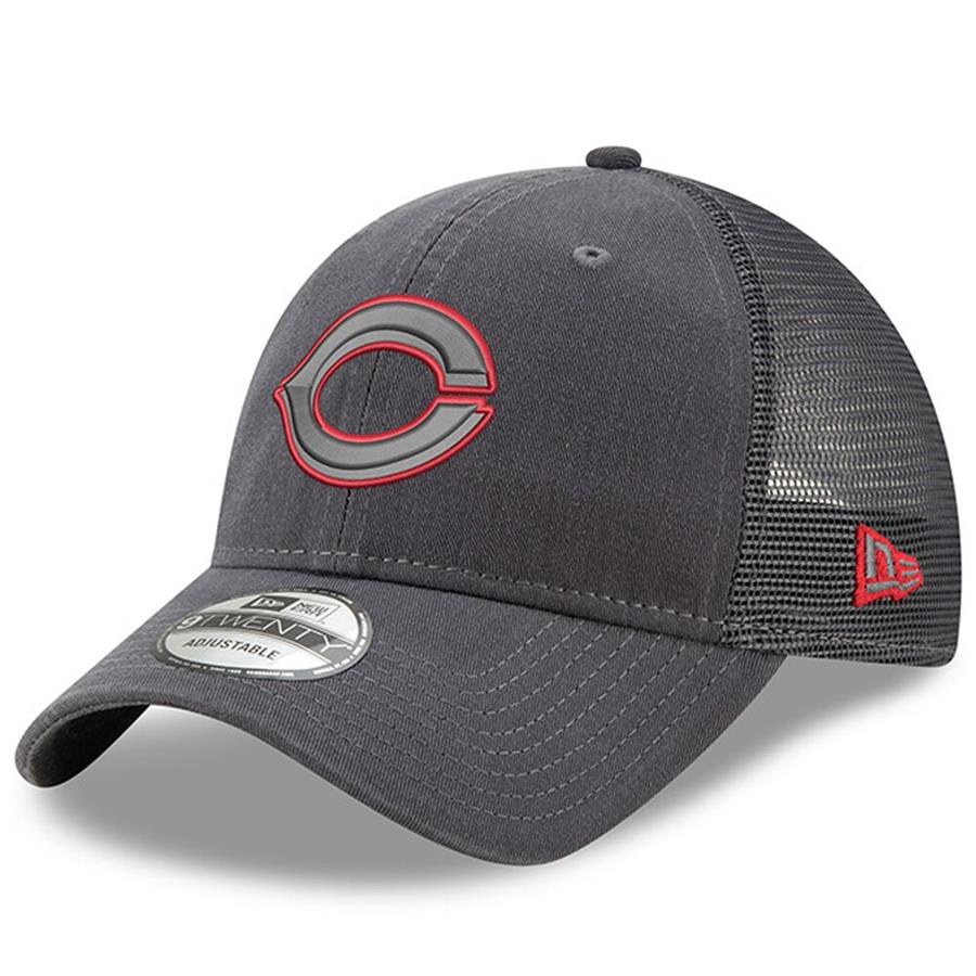 Cincinnati Reds New Era Velocity Trucker 9TWENTY Adjustable Hat - Graphite