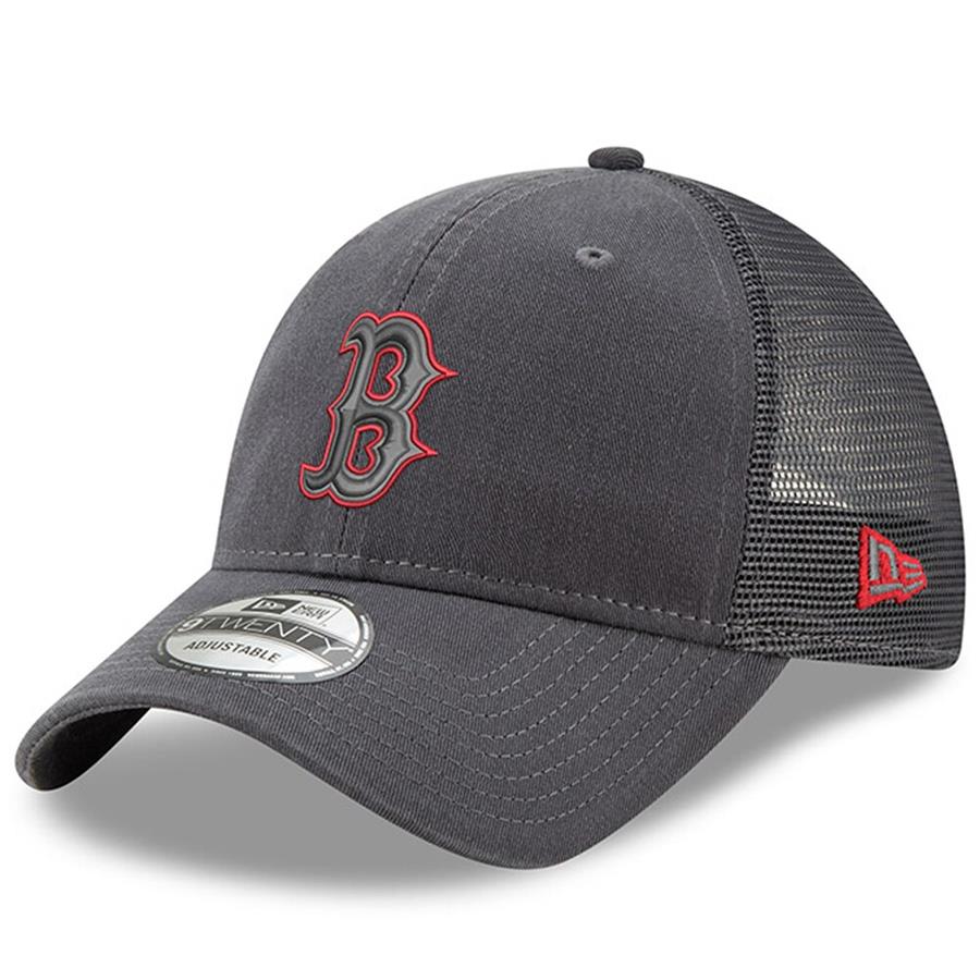Boston Red Sox New Era Velocity Trucker 9TWENTY Adjustable Hat - Graphite