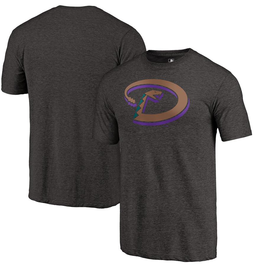Arizona Diamondbacks Fanatics Branded Cooperstown Collection Forbes Tri-Blend T-Shirt - Heathered Black