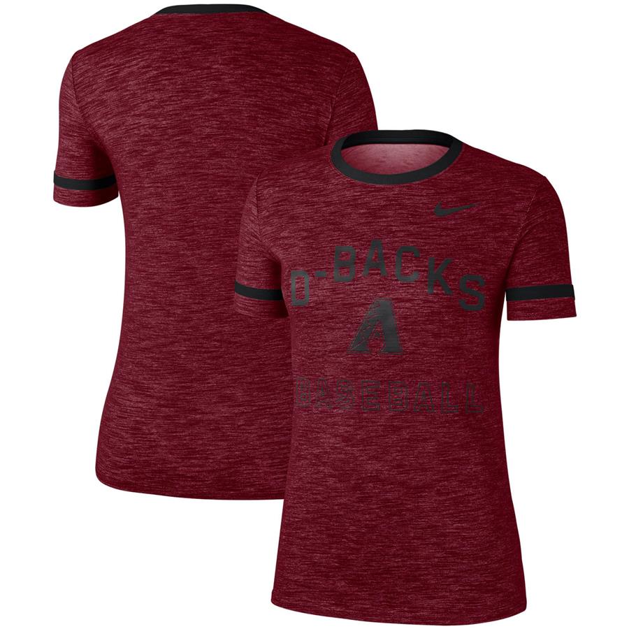 Arizona Diamondbacks Nike Women's Slub Ringer T-Shirt - Red