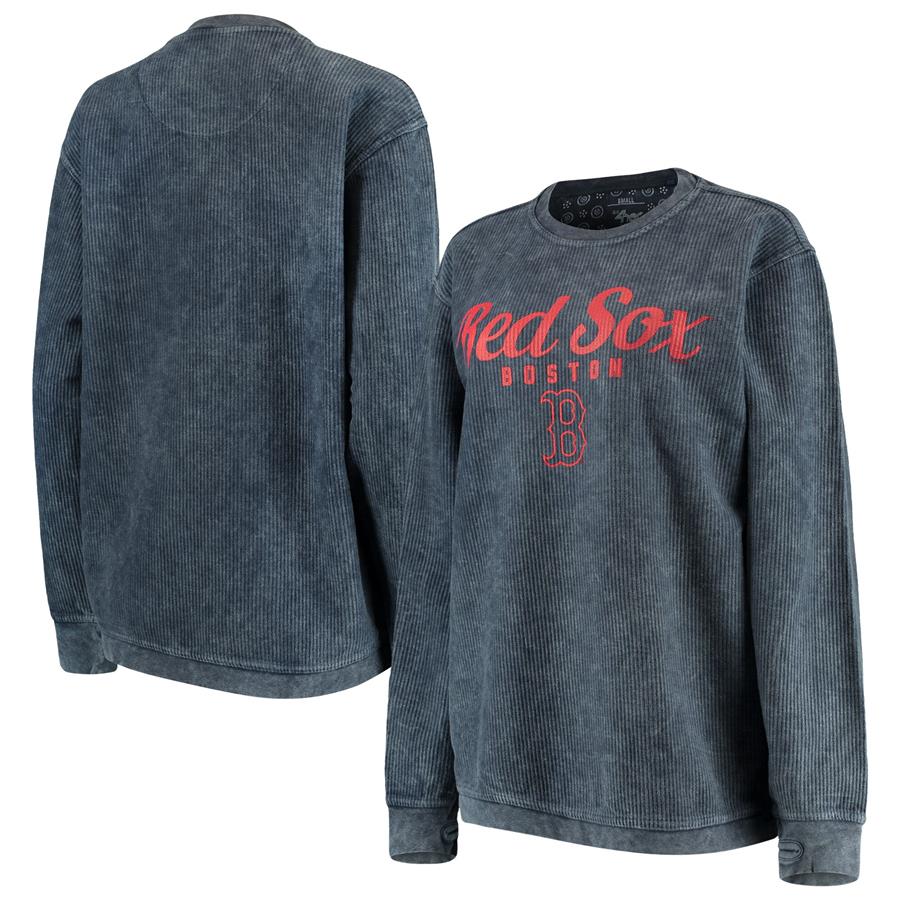 Boston Red Sox G-III 4Her by Carl Banks Women's Comfy Cord Pullover Sweatshirt - Navy