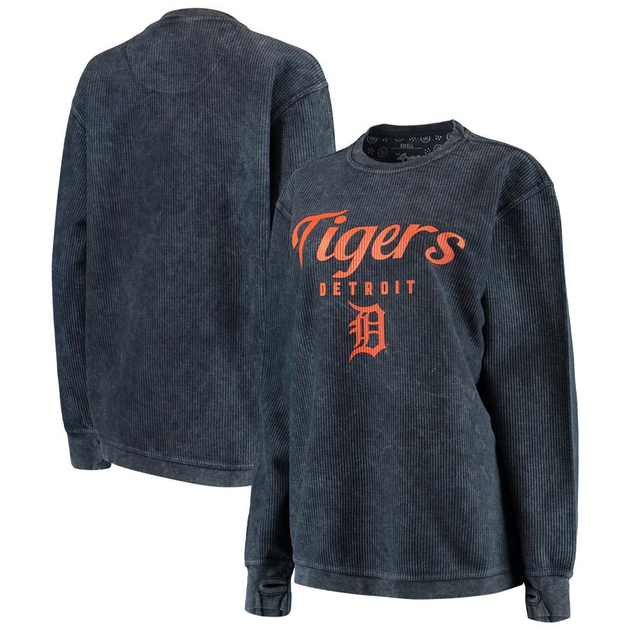 Detroit Tigers G-III 4Her by Carl Banks Women's Comfy Cord Pullover Sweatshirt - Navy