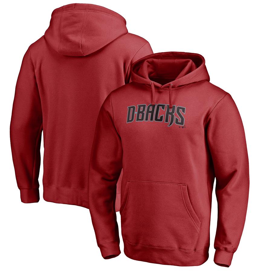 Arizona Diamondbacks Fanatics Branded Team Wordmark Pullover Hoodie - Red
