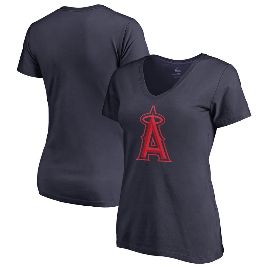 Los Angeles Angels Majestic Women's 2018 Players' Weekend V-Neck T-Shirt - Navy