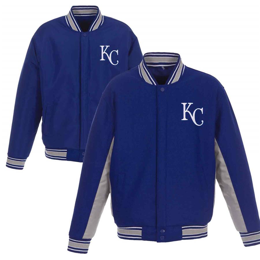 Kansas City Royals JH Design Wool Poly-Twill Accent Jacket - Royal