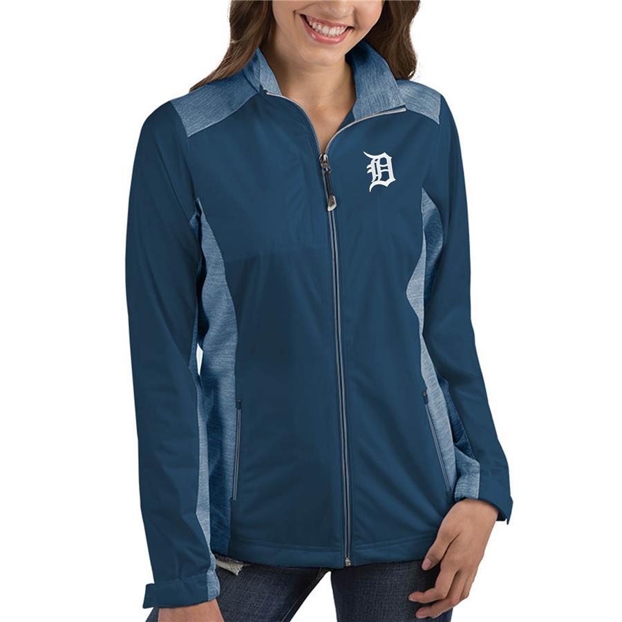Detroit Tigers Antigua Women's Revolve Full-Zip Jacket - Navy