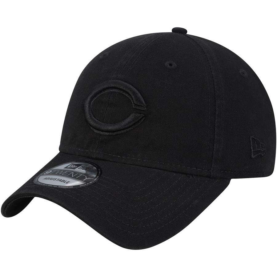 Cincinnati Reds New Era Team Tonal Core Classic 9TWENTY Adjustable Hat - Black