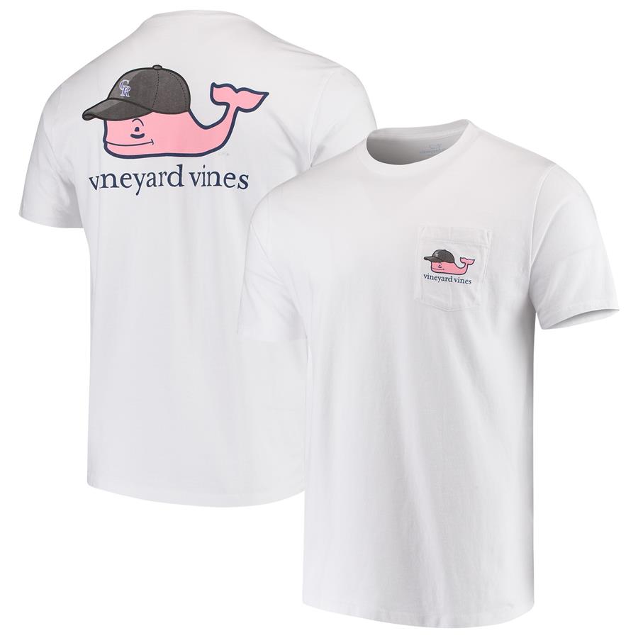 Colorado Rockies Vineyard Vines Baseball Cap T-Shirt - White