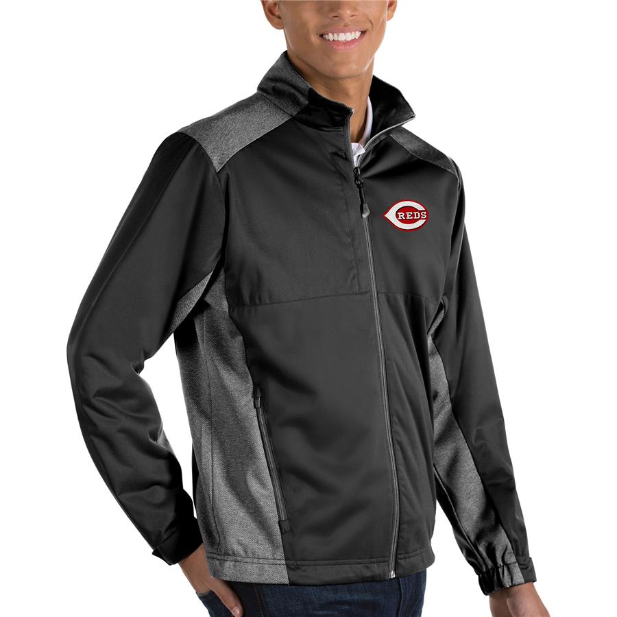 Cincinnati Reds Antigua Revolve Full-Zip Jacket - Black