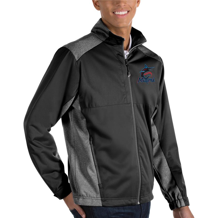 Miami Marlins Antigua Revolve Full-Zip Jacket - Black