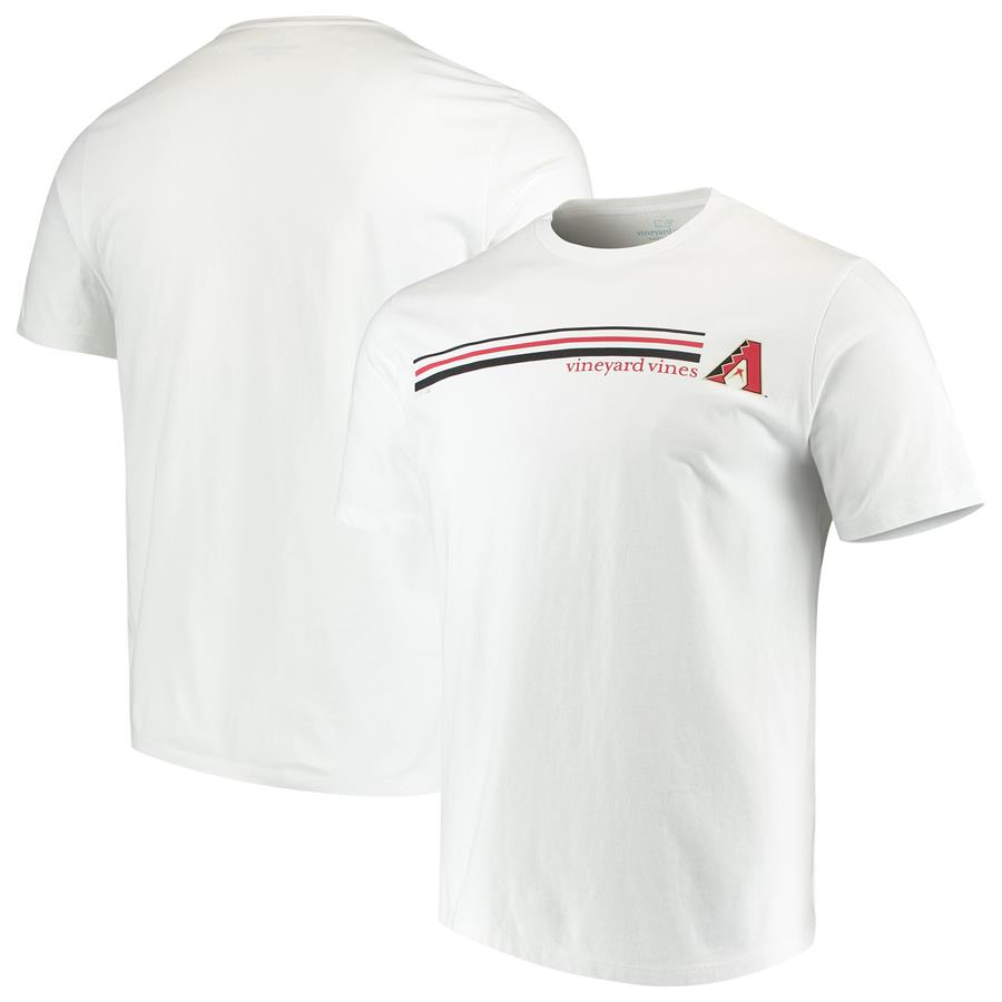 Arizona Diamondbacks Vineyard Vines Three Stripe T-Shirt - White