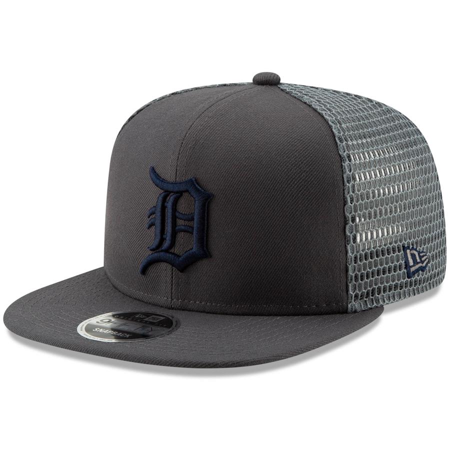 Detroit Tigers New Era Mesh Fresh 9FIFTY Adjustable Snapback Hat - Graphite