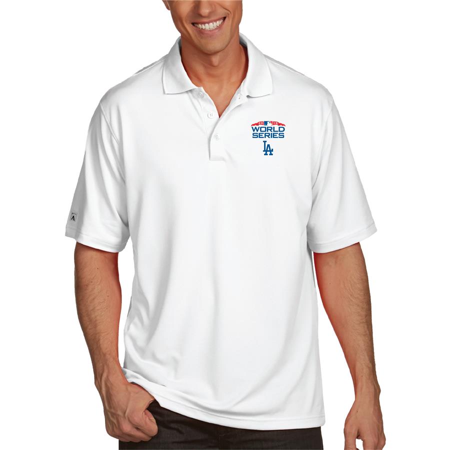 Los Angeles Dodgers Antigua 2018 World Series Bound Pique Polo - White