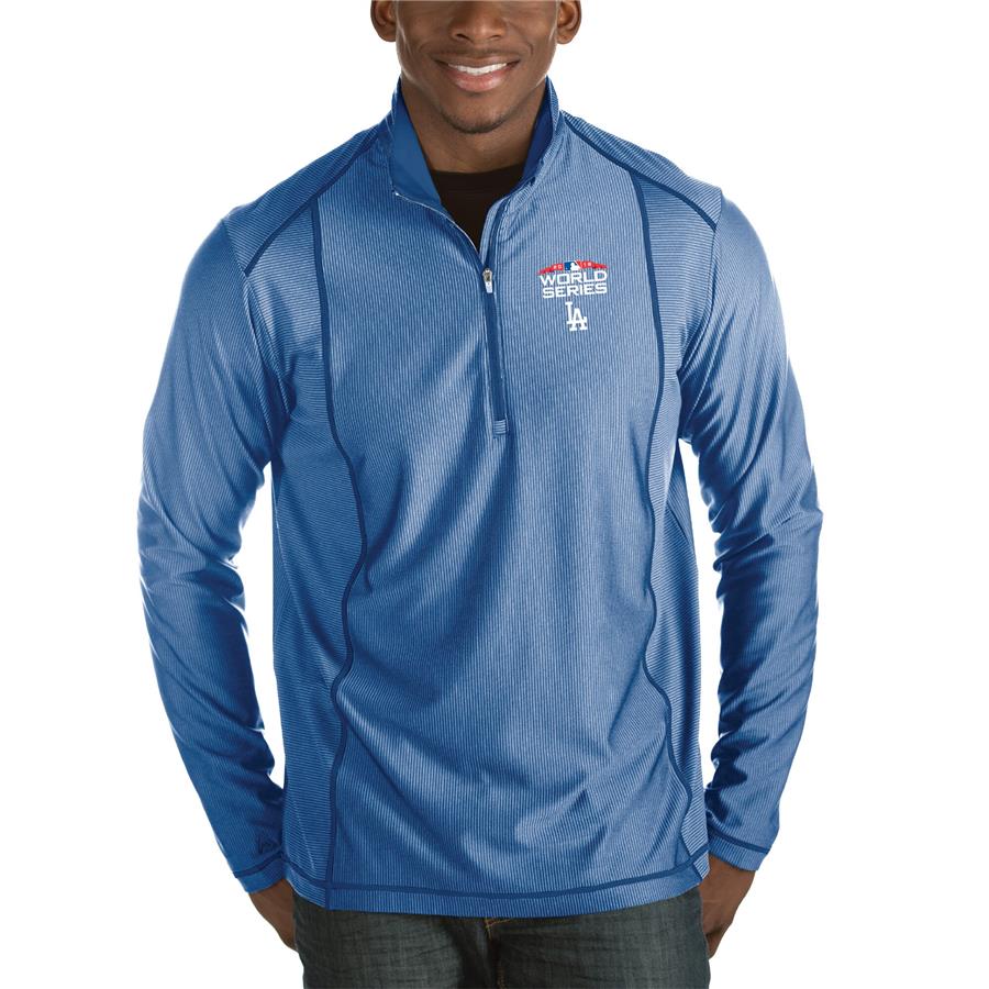 Los Angeles Dodgers Antigua 2018 World Series Bound Tempo Quarter-Zip Pullover Jacket - Royal
