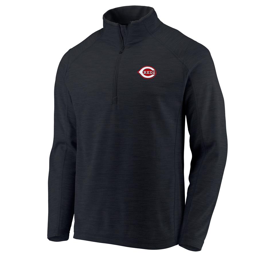 Cincinnati Reds Vineyard Vines Performance Sankaty Half-Zip Pullover Jacket - Black