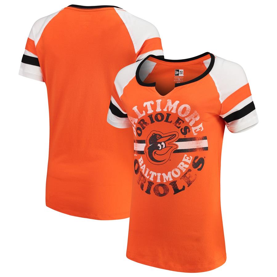 Baltimore Orioles New Era Women's Scoop Neck T-Shirt - Orange