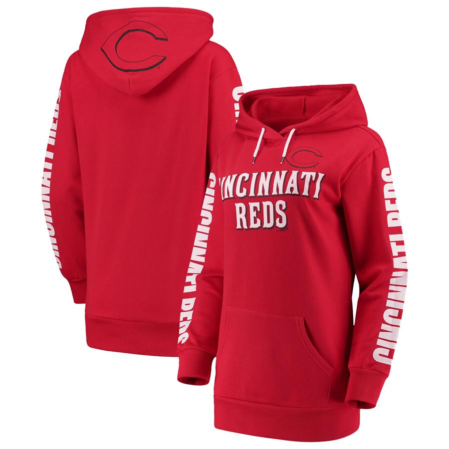 Cincinnati Reds G-III 4Her by Carl Banks Women's Extra Innings Pullover Hoodie - Red