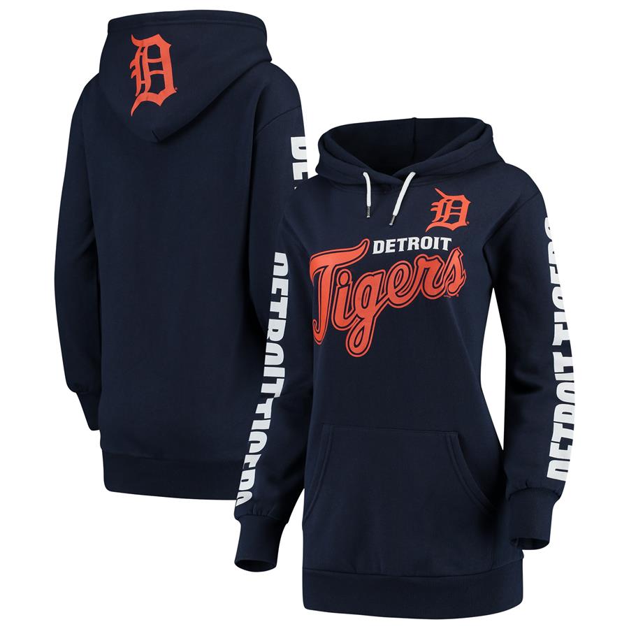 Detroit Tigers G-III 4Her by Carl Banks Women's Extra Innings Pullover Hoodie - Navy