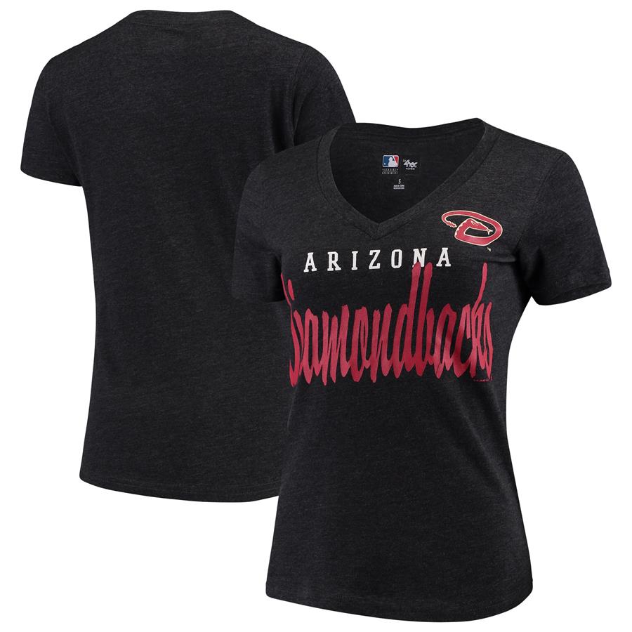 Arizona Diamondbacks G-III 4Her by Carl Banks Women's Game Day V-Neck T-Shirt - Black