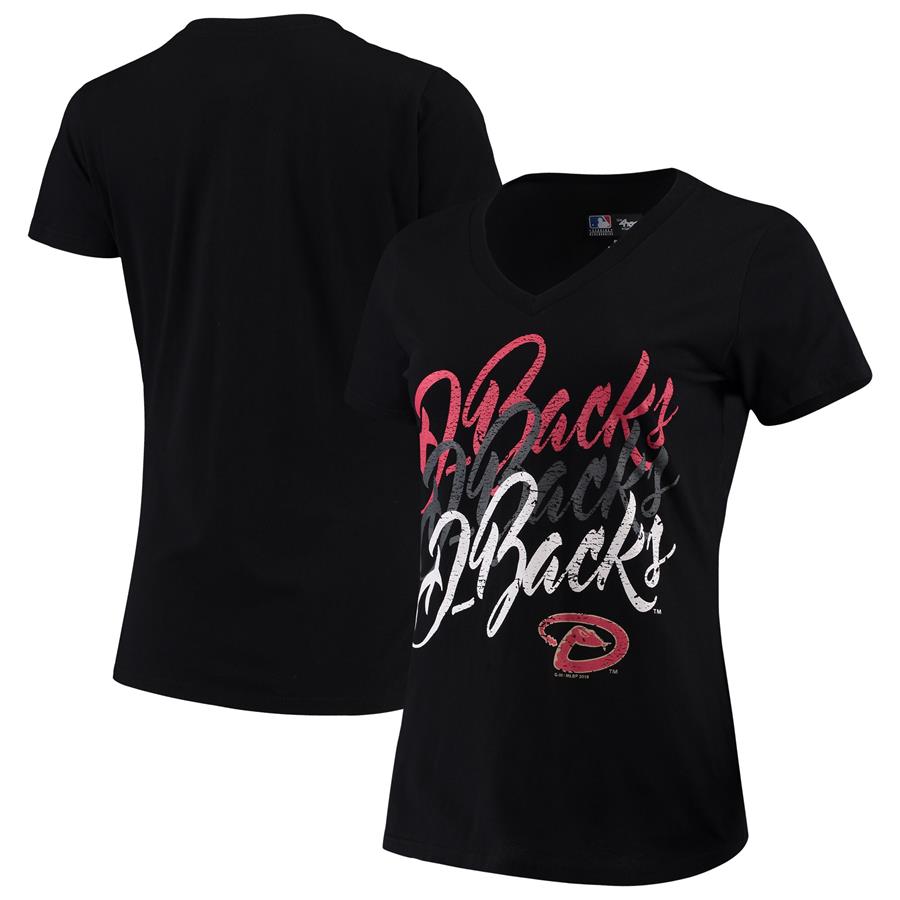 Arizona Diamondbacks G-III 4Her by Carl Banks Women's Game On V-Neck T-Shirt - Black