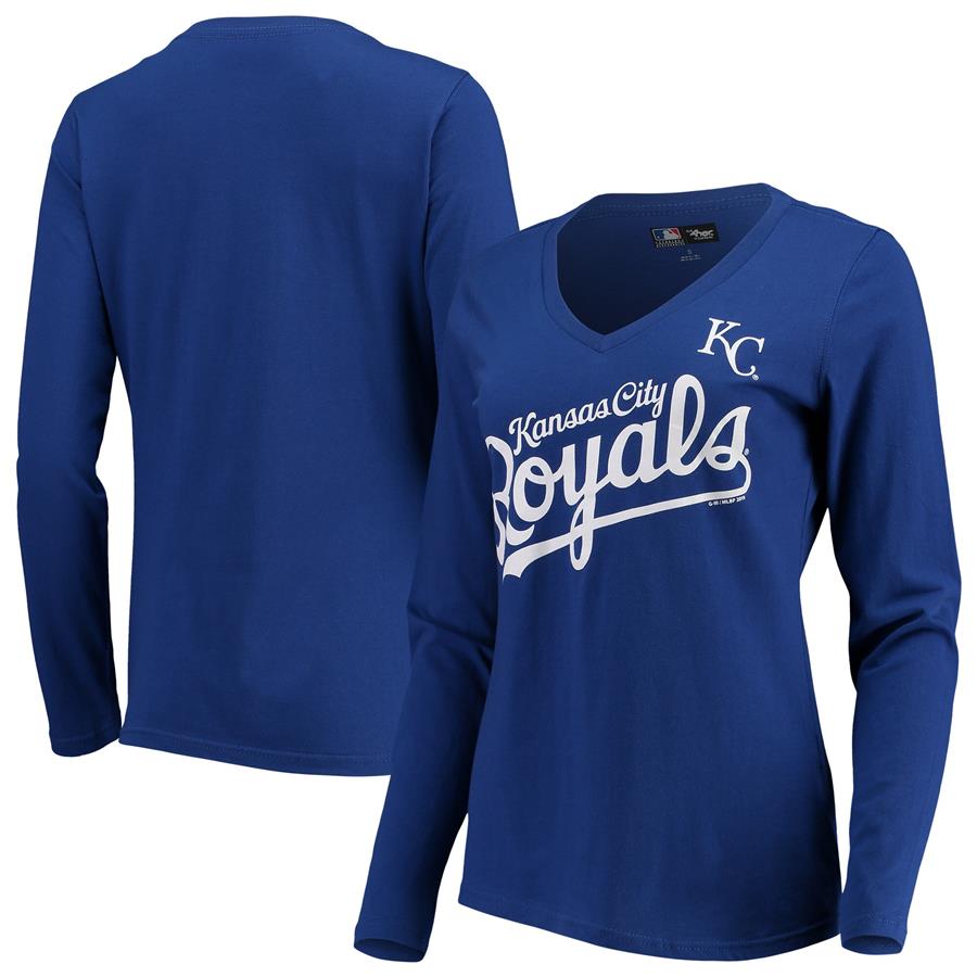 Kansas City Royals G-III 4Her by Carl Banks Women's Post Season Long Sleeve T-Shirt - Royal