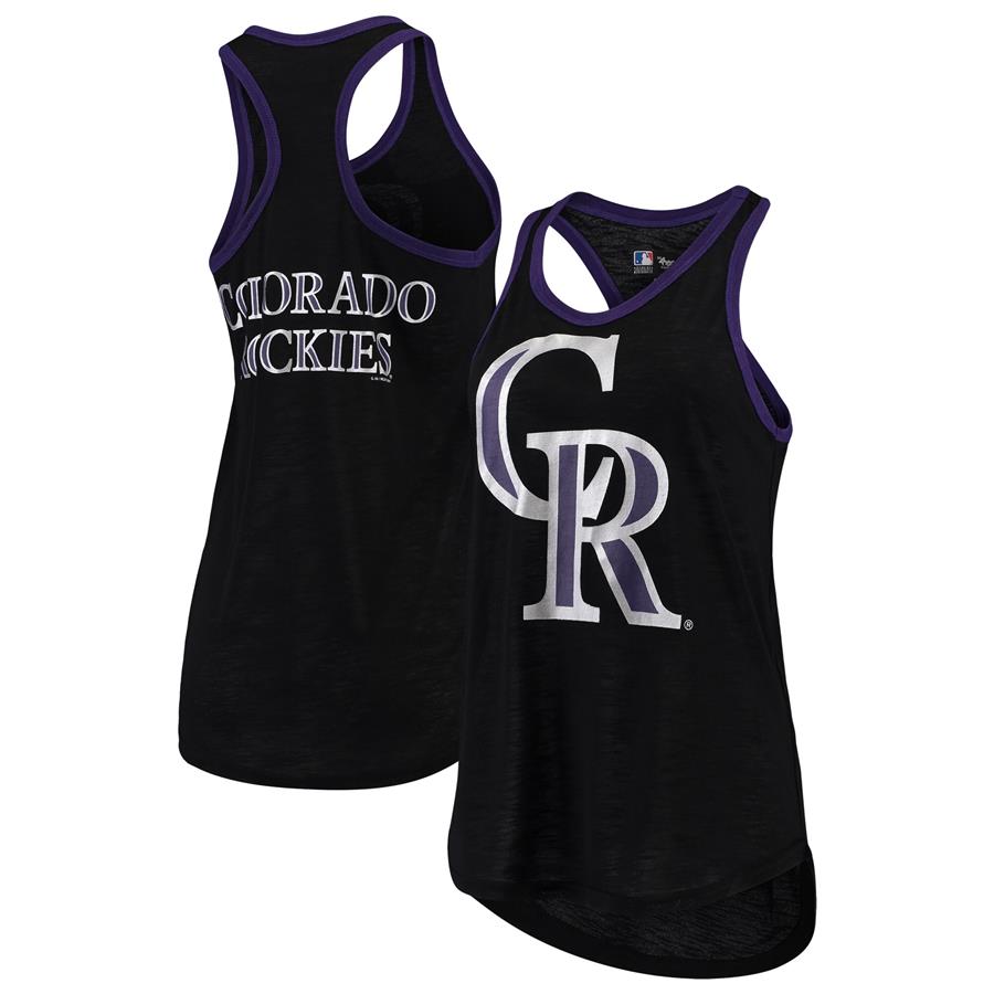 Colorado Rockies G-III 4Her by Carl Banks Women's Team Color Tater Tank Top - Black