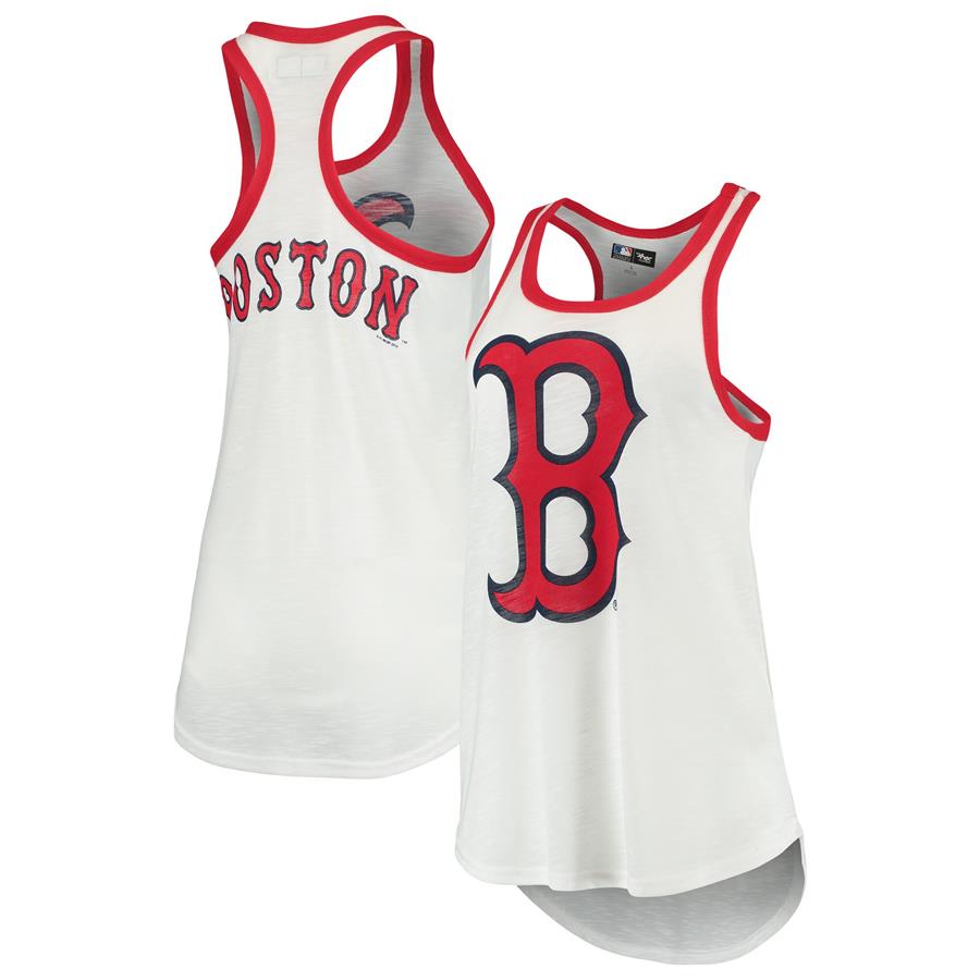 Boston Red Sox G-III 4Her by Carl Banks Women's Tater Racerback Tank Top - White
