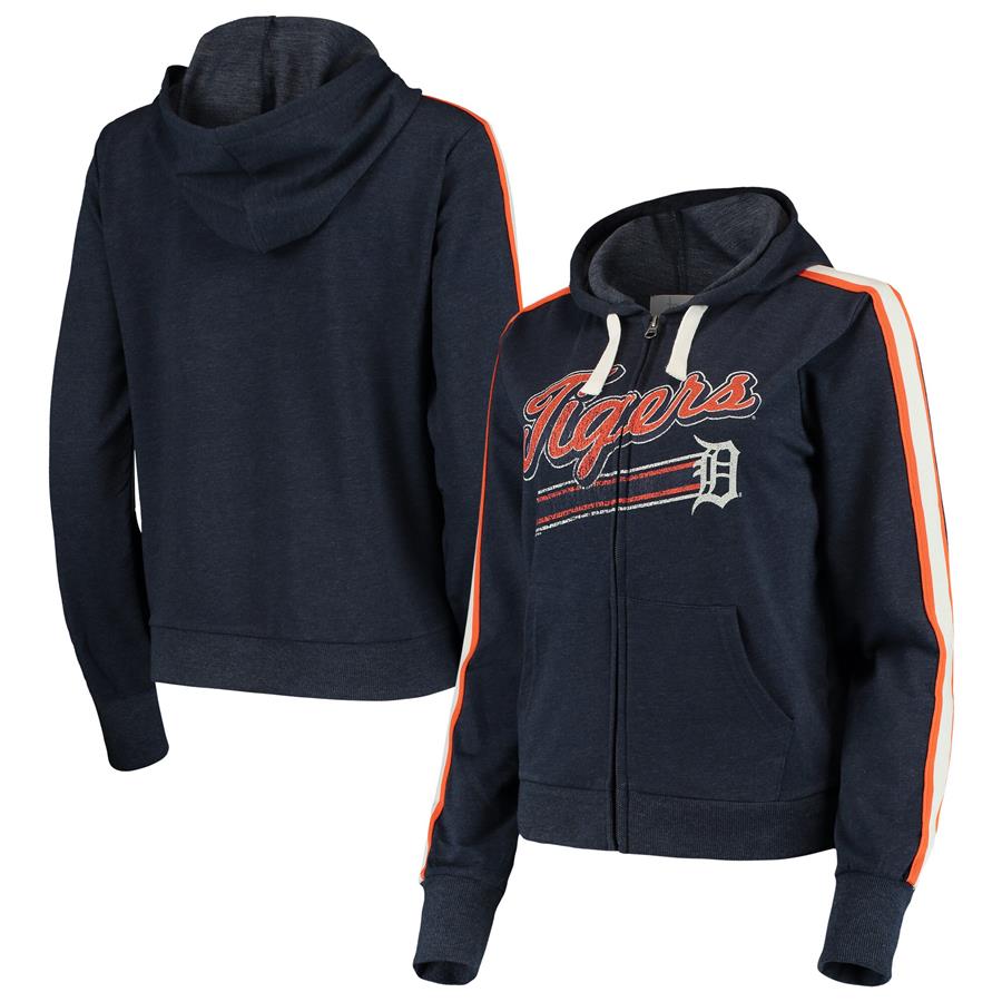 Detroit Tigers Touch by Alyssa Milano Women's Conference Full-Zip Hoodie - Navy