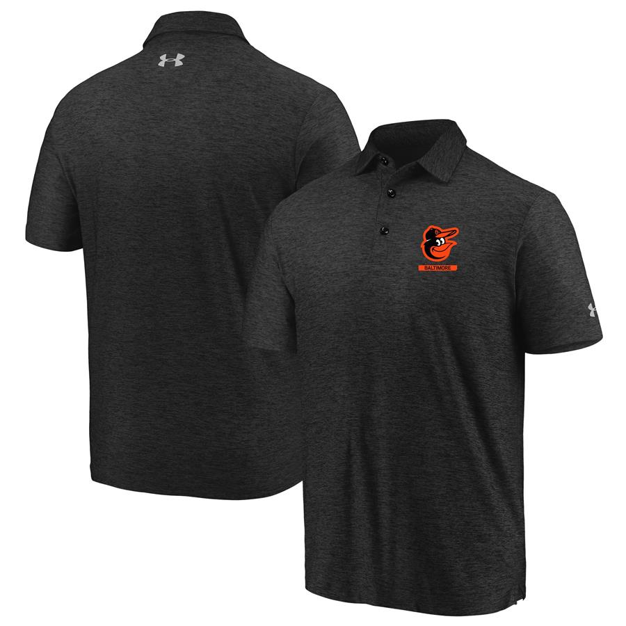 Baltimore Orioles Under Armour City Underline Performance Polo - Black