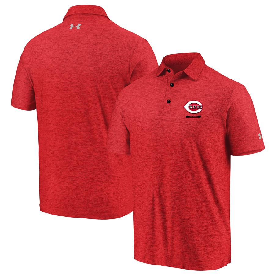 Cincinnati Reds Under Armour City Underline Performance Polo - Red