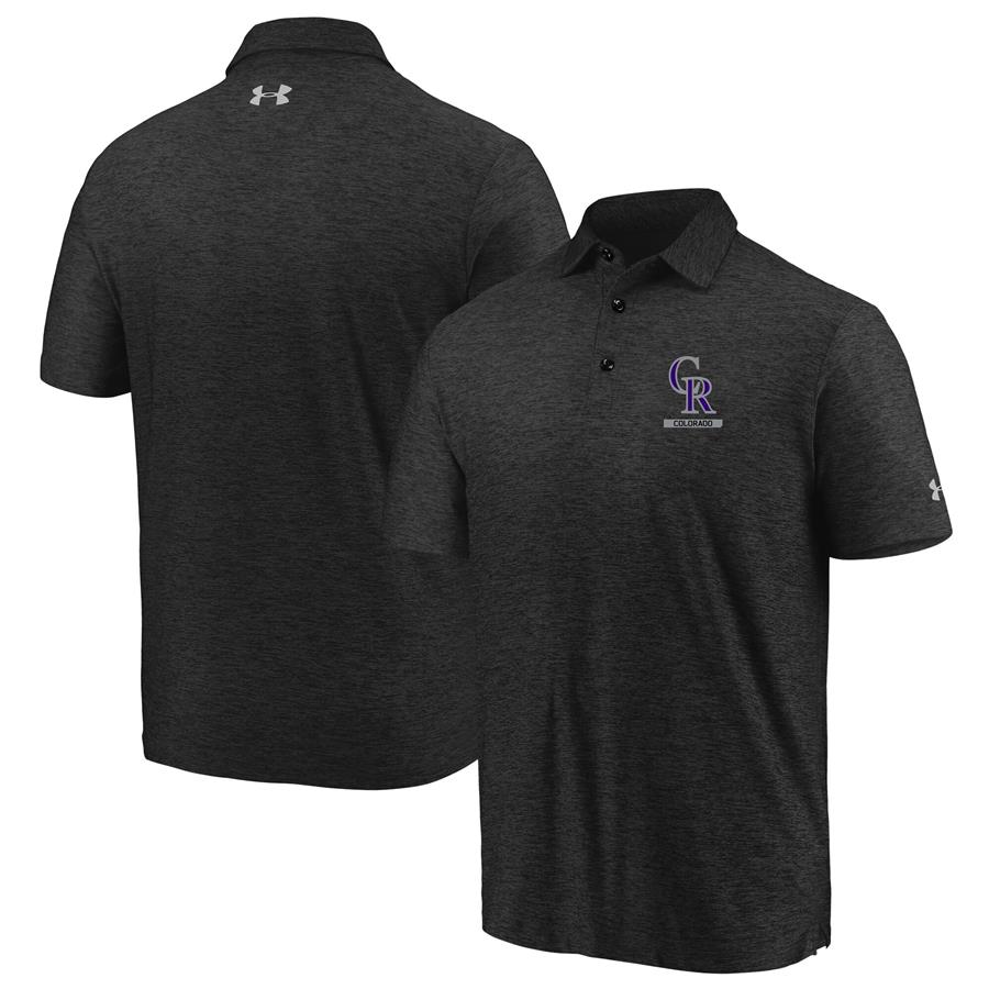 Colorado Rockies Under Armour City Underline Polo - Black