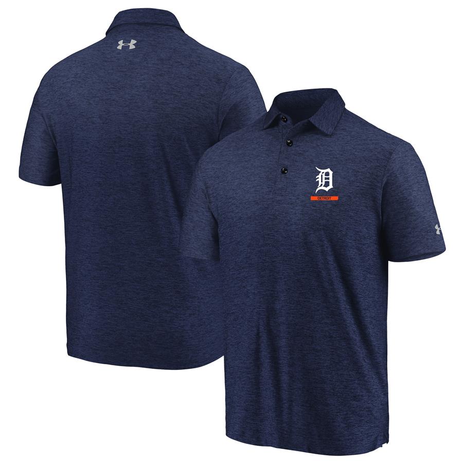Detroit Tigers Under Armour City Underline Performance Polo - Navy