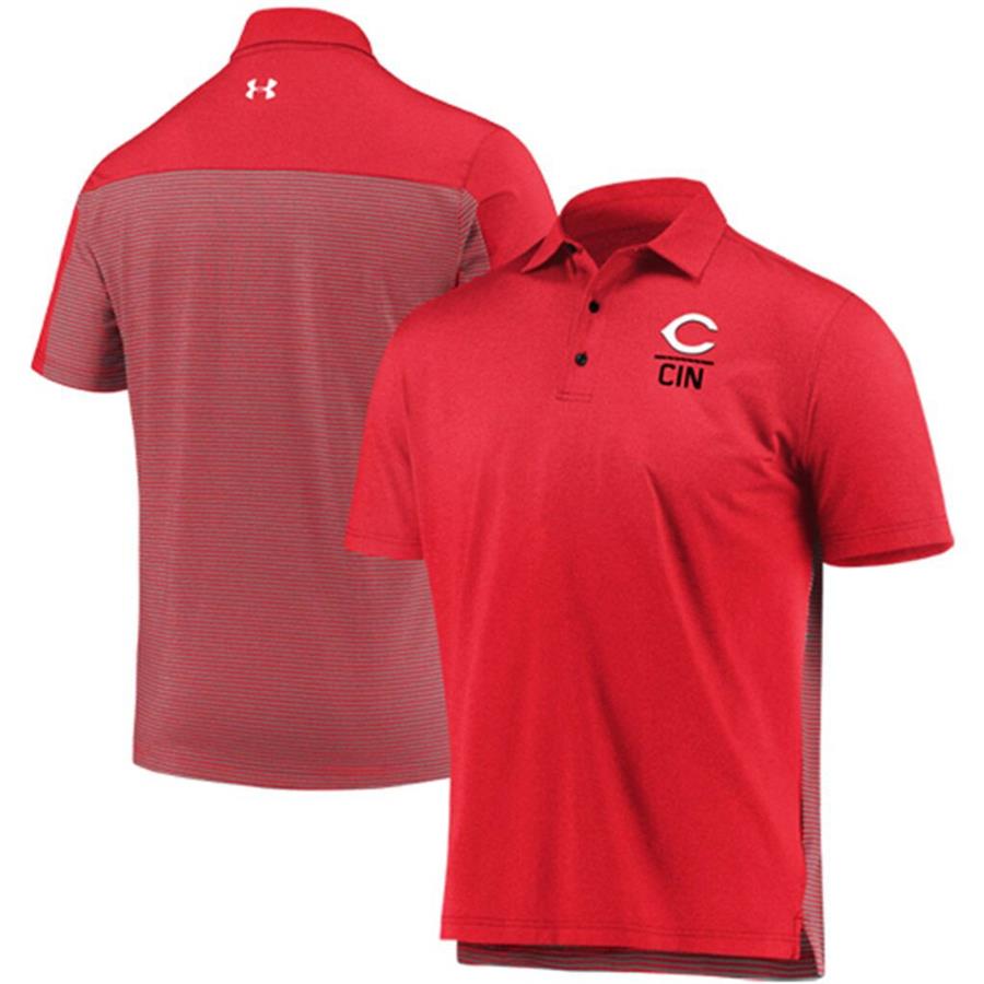 Cincinnati Reds Under Armour Novelty Performance Polo - Red