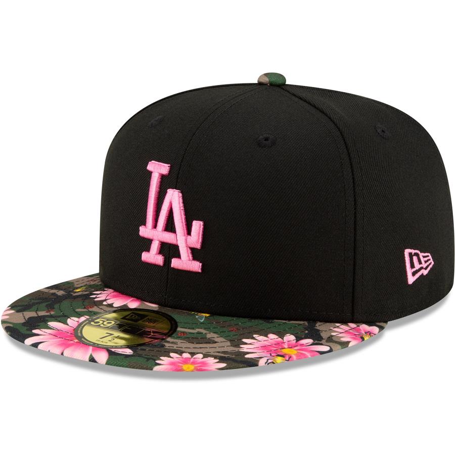 Los Angeles Dodgers New Era Floral Morning 59FIFTY Fitted Hat - Black